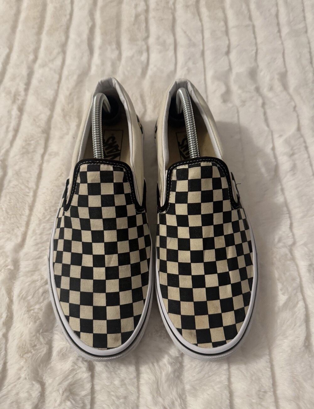 Vans Classic Slip-On Men’s 11 Checkerboard Black White Skate Shoes Sneakers
